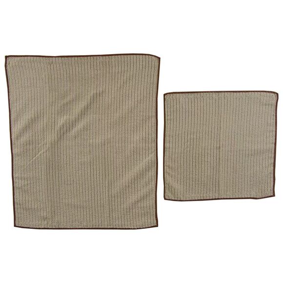 Sultan's Linens 7-Piece Kitchen Cleaning Towel, Dishcloth and Sponge Set Brown - Picture 3 of 7
